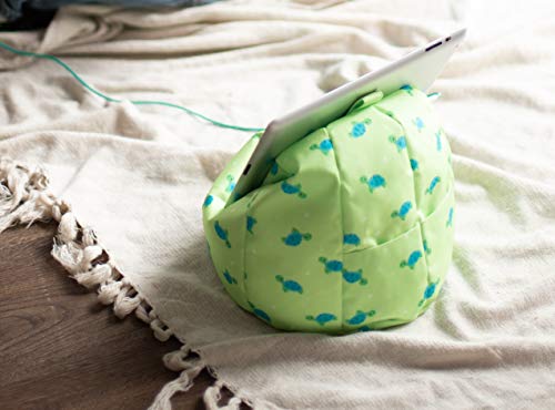 Green Turtle Tablet & iPad Stand with Storage