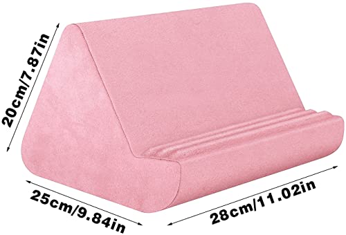 Adjustable Pink Tablet Stand Pillow for Bed Sofa