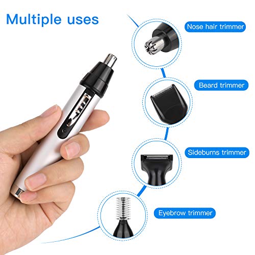 QKURT 4-in-1 USB Nose Hair Trimmer & Grooming Kit