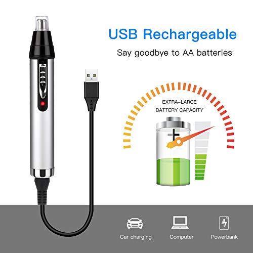 QKURT 4-in-1 USB Nose Hair Trimmer & Grooming Kit