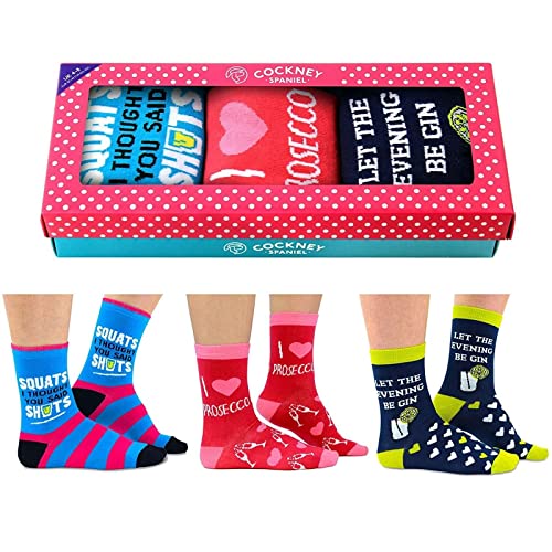 Cockney Spaniel 3 Pair Rude Alcohol Socks