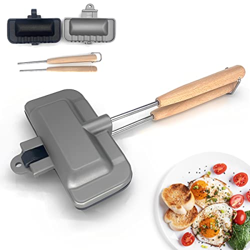 Double-Sided Sandwich Maker with Heat-Resistant Handles