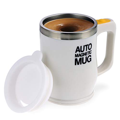 SHEENO Self-Stirring Magnetic Coffee Mug, 400ML (White)