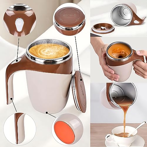FOXNSK Self Stirring Mug (Brown)