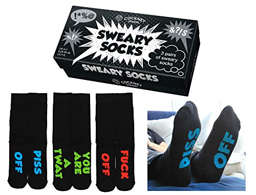 Cockney Spaniel Swear Men's Socks, Multi