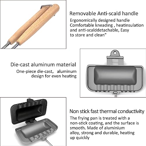 Double-Sided Sandwich Maker with Heat-Resistant Handles