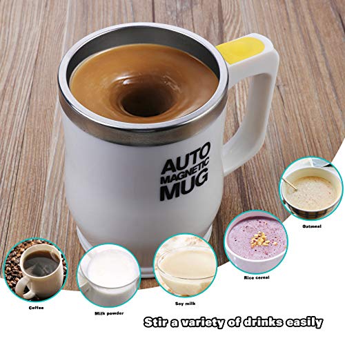 SHEENO Self-Stirring Magnetic Coffee Mug, 400ML (White)