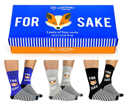 Funny Fox Sake Sock Gift for Men