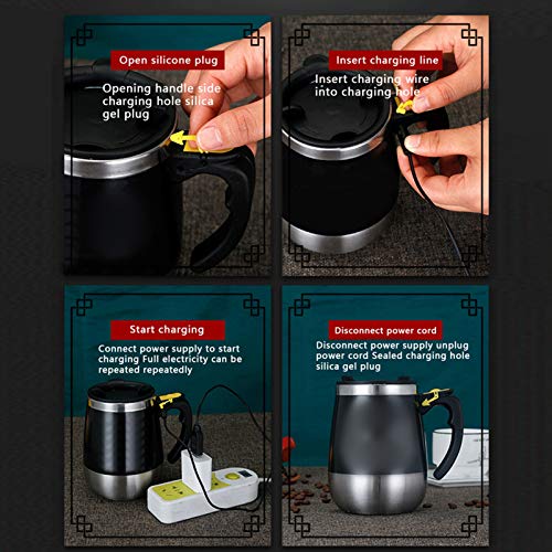 Self Stirring Coffee Mug, 400ML Stainless Steel