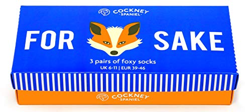 Funny Fox Sake Sock Gift for Men
