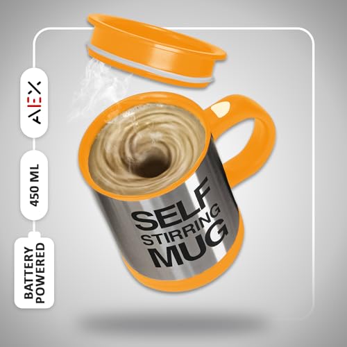 Stainless Steel Self Stirring Coffee Mug | Electric