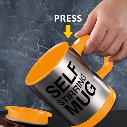 Stainless Steel Self Stirring Coffee Mug | Electric