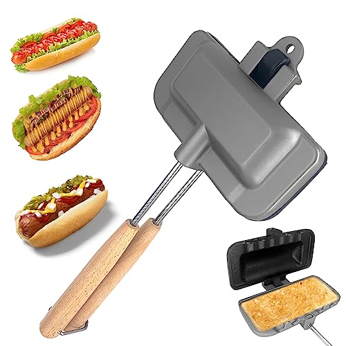 Double-Sided Sandwich Maker with Heat-Resistant Handles