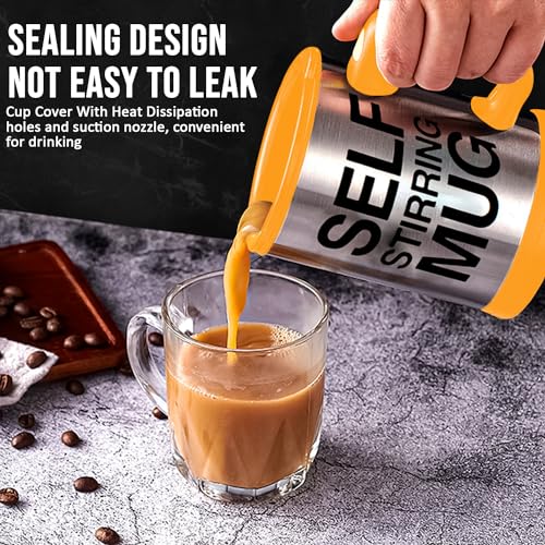 Stainless Steel Self Stirring Coffee Mug | Electric