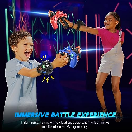 Kids' Laser Tag Gun Set: 4 Guns + 4 Vests