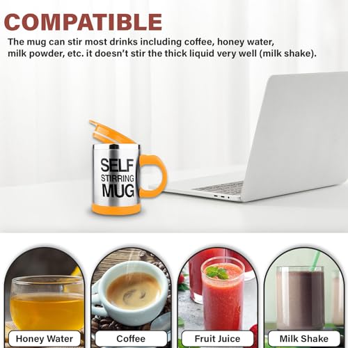 Stainless Steel Self Stirring Coffee Mug | Electric