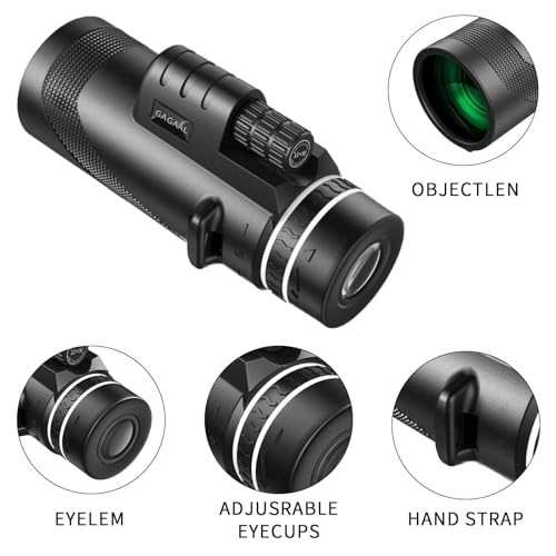 High Powered Monocular for Adults with Smartphone Adapter