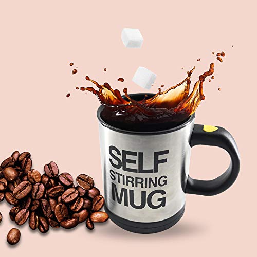 Electric Self-Stirring Coffee Mug with Lid - 450ml