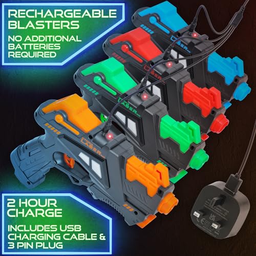 Rechargeable Laser Tag Guns Set - 4 Players