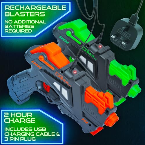 Laser Tag Guns Set - Multi-Player Pack & Carry Case