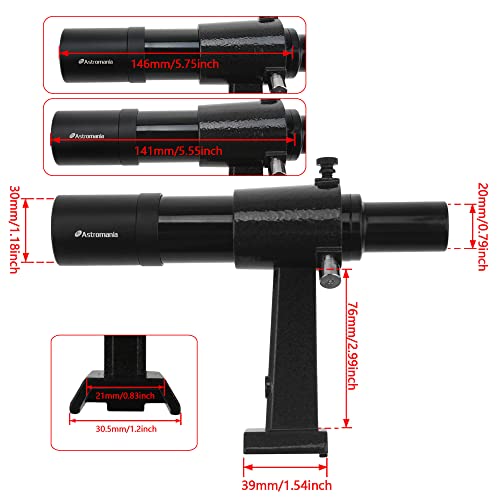 Astromania 6x30 Finder for Enhanced Night Vision
