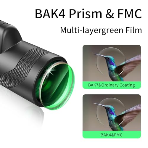High Powered Monocular for Adults with Smartphone Adapter