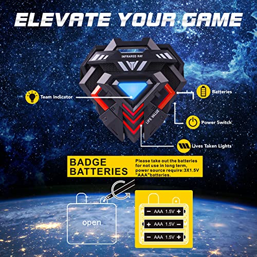 VATOS Laser Tag Guns Set, 4 Players Group Activity