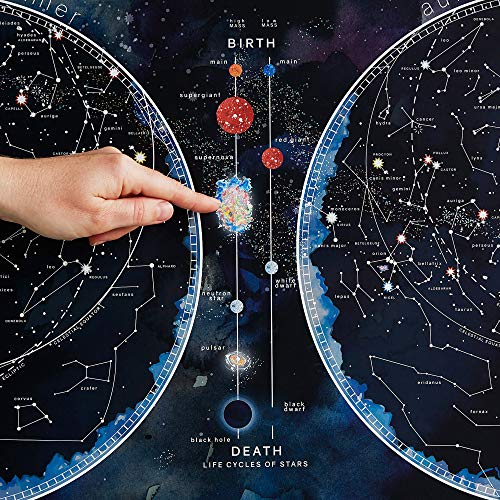 Glow in the Dark Map - Stargazers' Night Sky