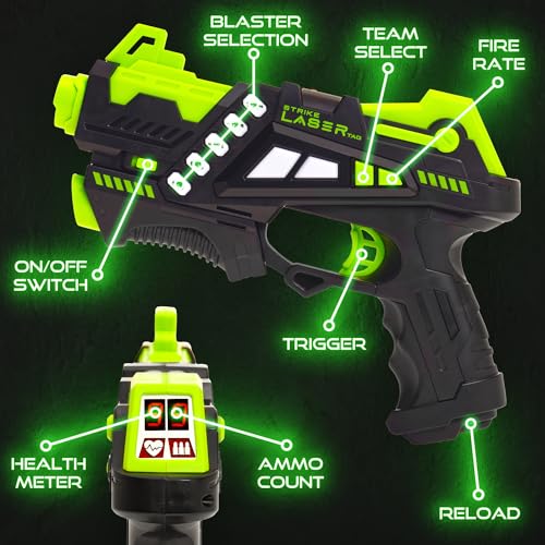 Laser Tag Guns Set - Multi-Player Pack & Carry Case