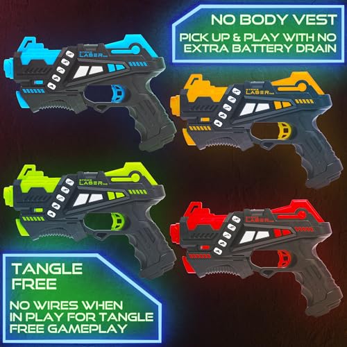 Rechargeable Laser Tag Guns Set - 4 Players