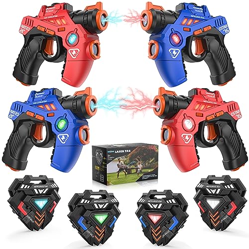 Kids' Laser Tag Gun Set: 4 Guns + 4 Vests
