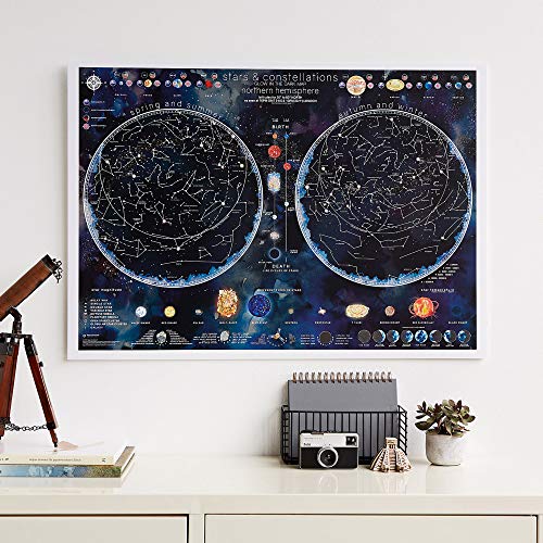 Glow in the Dark Map - Stargazers' Night Sky