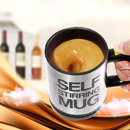 Electric Self-Stirring Coffee Mug with Lid - 450ml