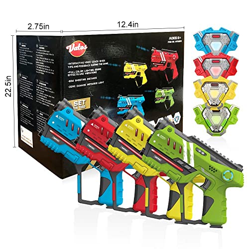 VATOS Laser Tag Gun - 4-Pack Multi Function Game