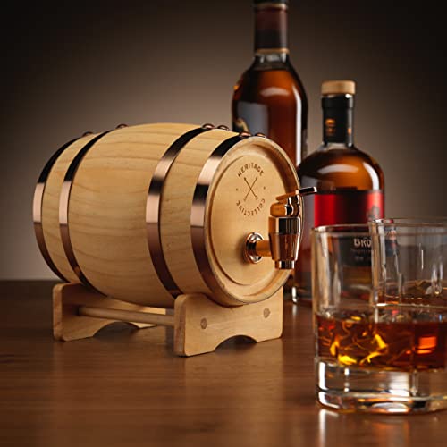 Wooden Whiskey Barrel: Stylish Mini Decanter for Spirits