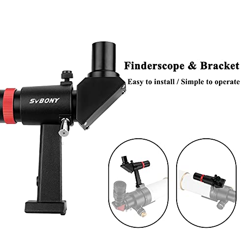 Svbony SV182 Telescope Finderscope, 6x30, Achromatic, Single Crosshair