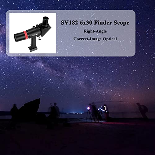 Svbony SV182 Telescope Finderscope, 6x30, Achromatic, Single Crosshair