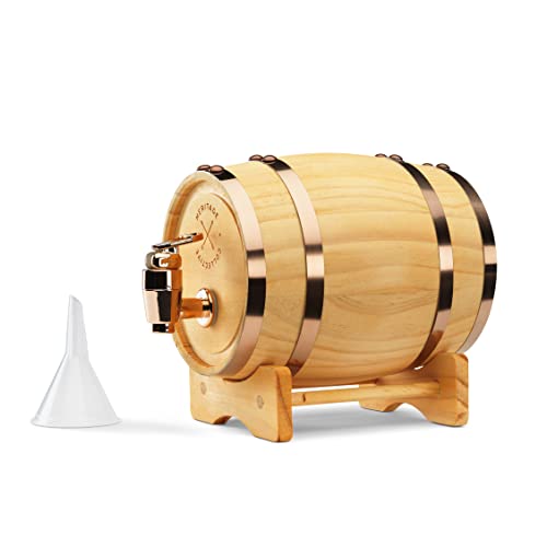 Wooden Whiskey Barrel: Stylish Mini Decanter for Spirits