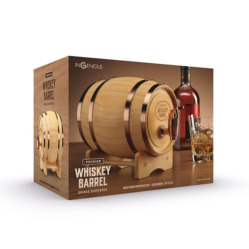 Wooden Whiskey Barrel: Stylish Mini Decanter for Spirits