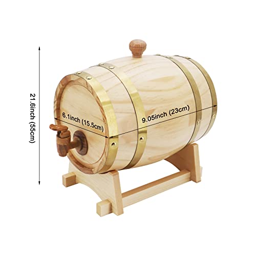 MoYouno Oak Barrel: Vintage Timber Wine Dispenser