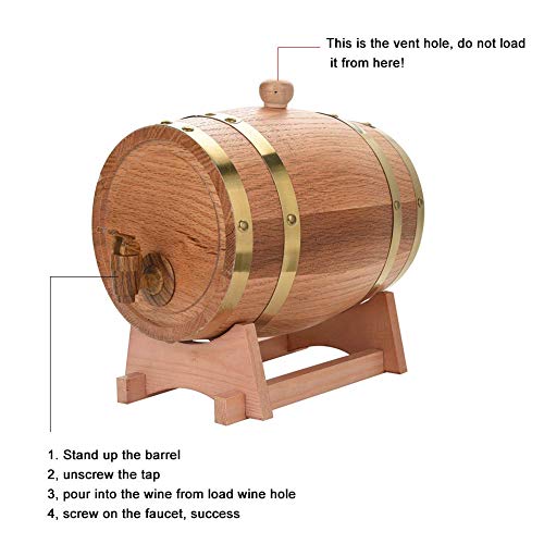 5L Vintage Oak Beer Barrel: Beer, Wine, Whiskey