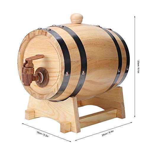 1.5L Mini Wooden Wine Barrel - Brewing & Storage
