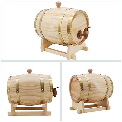 MoYouno Oak Barrel: Vintage Timber Wine Dispenser