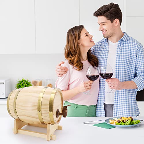 MoYouno Oak Barrel: Vintage Timber Wine Dispenser