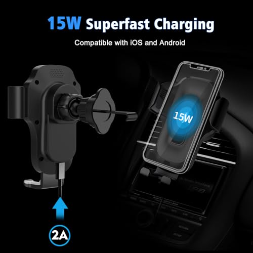 Wireless Car Charger & Phone Holder - JIAWEN 15W