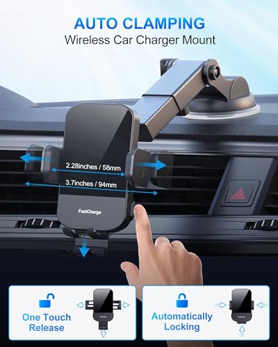 CHGeek Wireless Car Charger for iPhone & Samsung