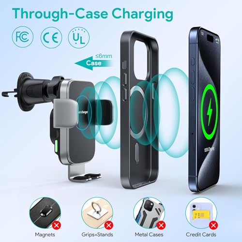 Wireless Car Phone Holder with Automatic Sensor Charger