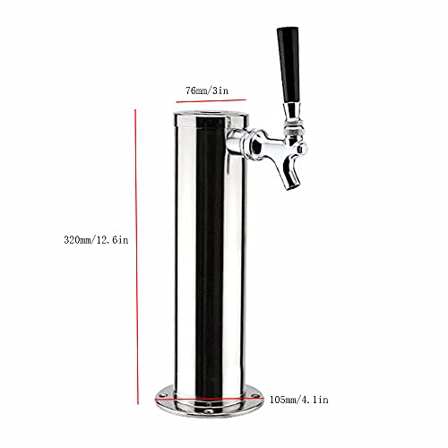 Stainless Steel Draft Beer Tower with Dispenser Kit