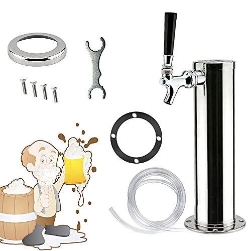 Stainless Steel Draft Beer Tower with Dispenser Kit
