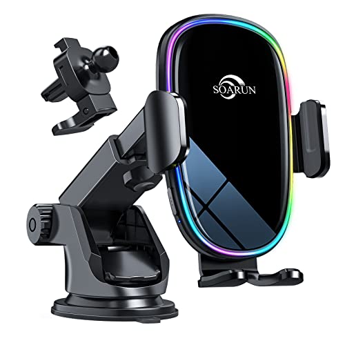 Wireless Auto-Clamping Car Charger Mount - 15W Qi